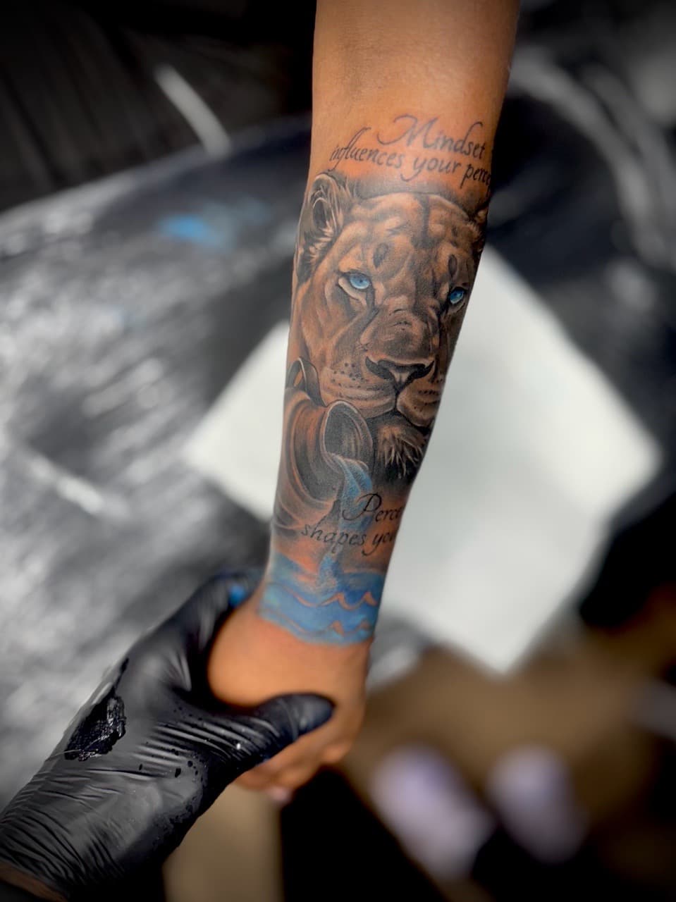 Realism + Color lioness tattoo on Forearm by Juggin_Ink_Studios on TattMe