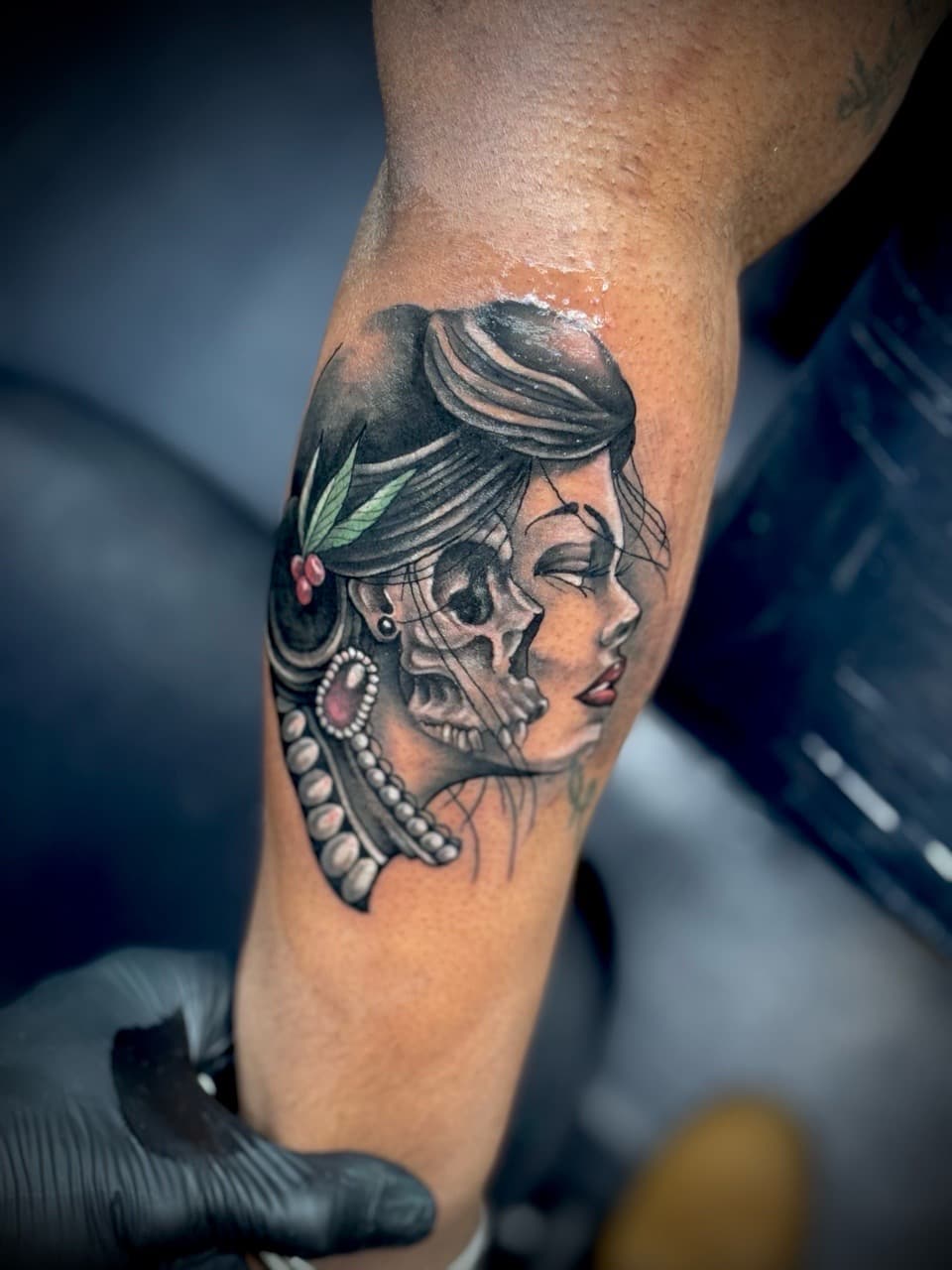 Neo-Traditional + Illustrative woman tattoo on Forearm by Juggin_Ink_Studios on TattMe