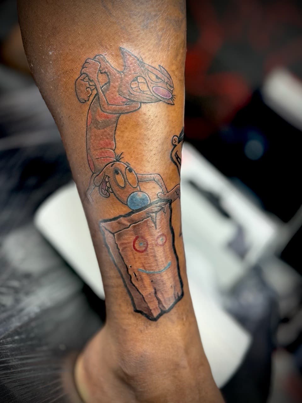 Cartoon + Pop Culture catdog tattoo on Forearm by Juggin_Ink_Studios on TattMe