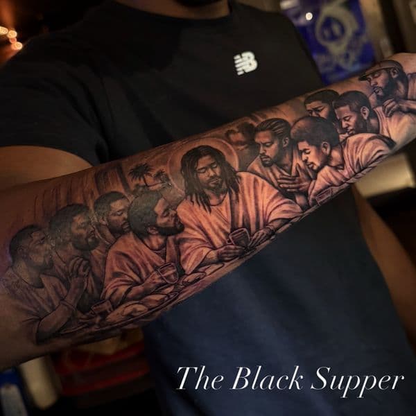 Realism + Black & Grey last supper tattoo on Forearm by Satchmoe_Art on TattMe