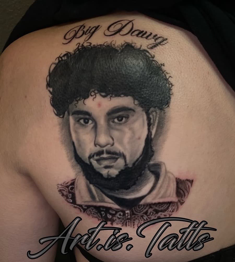 Black & Grey + Realism man tattoo on Shoulder by ArtIsTatts on TattMe