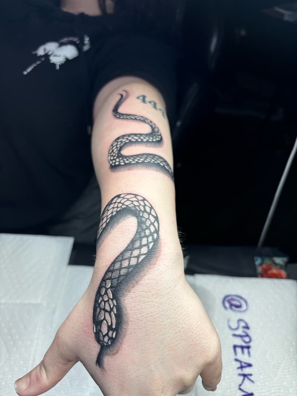 Animals + Black & Grey snake tattoo on Forearm by Ink_Mob_Studios on TattMe