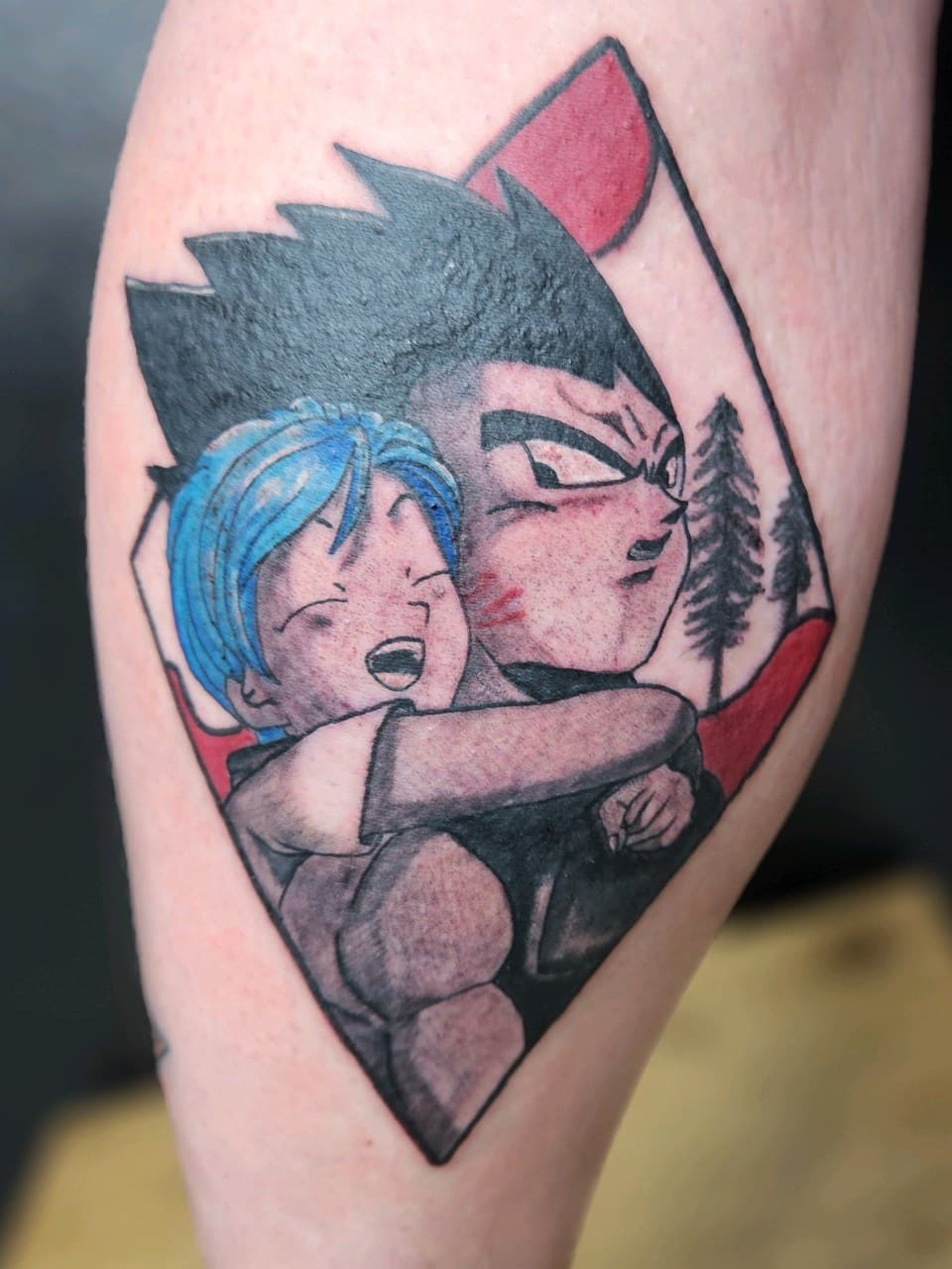 Anime + Color Bulma tattoo on Calf by Inkytat2z on TattMe