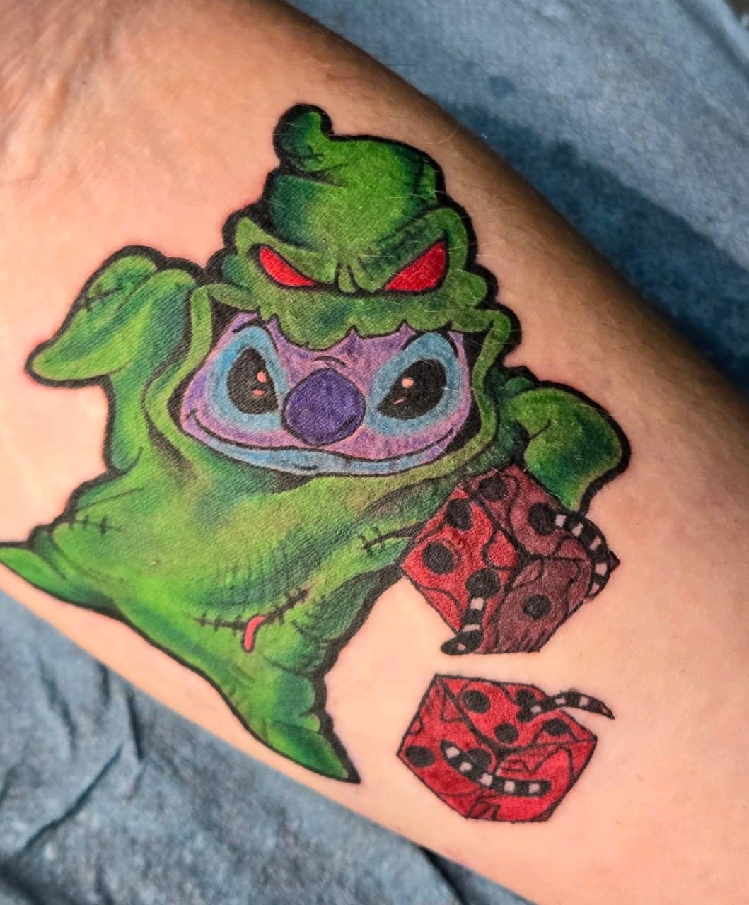 New School + Pop Culture oogie boogie tattoo on Forearm by Inkytat2z on TattMe