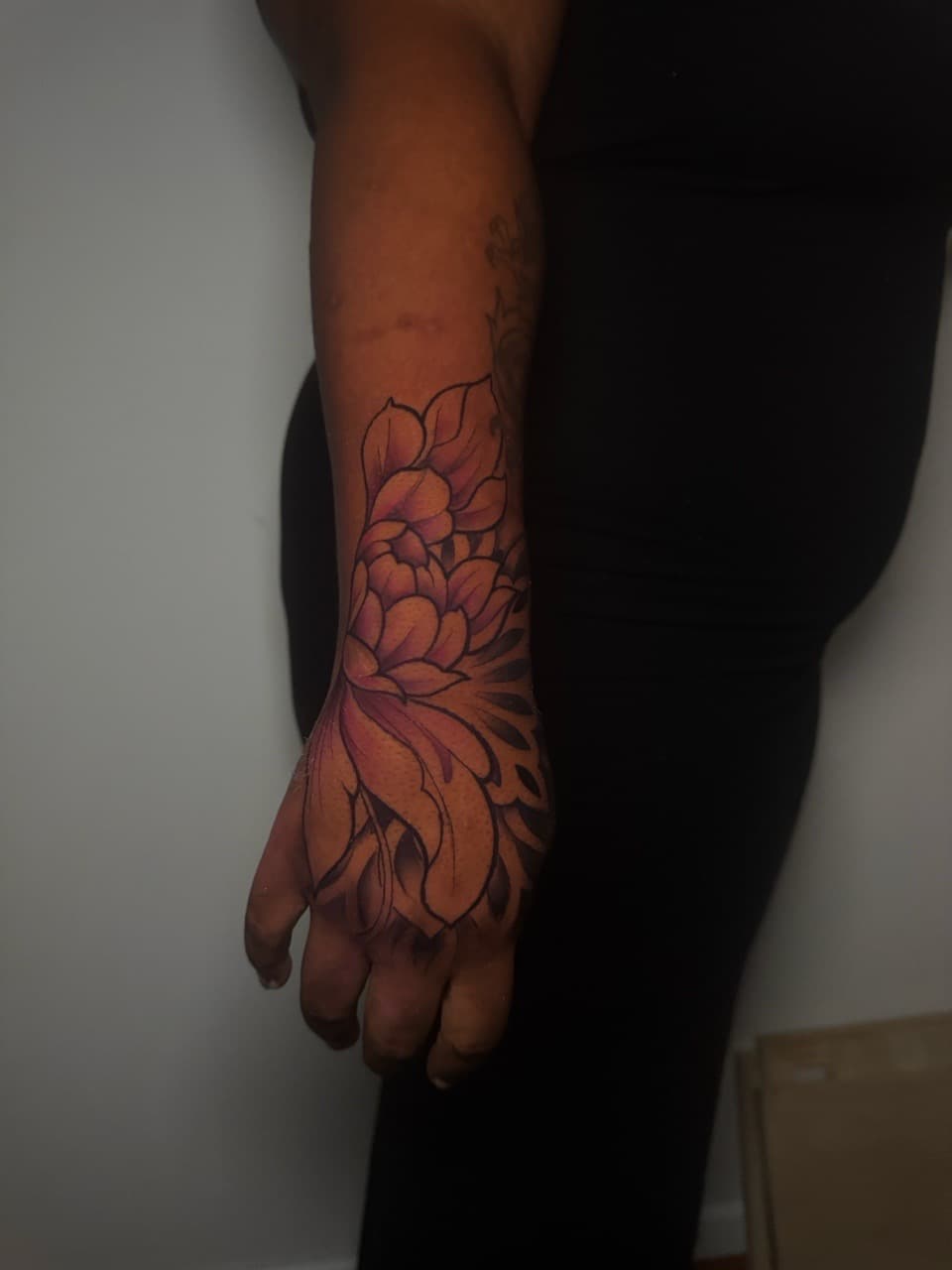 Floral + Illustrative flowers tattoo on Hand by SkaijRose on TattMe