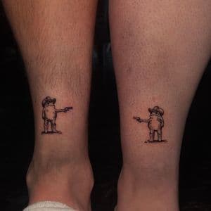 Black-work + Illustrative frog tattoo on Ankle by SkaijRose on TattMe