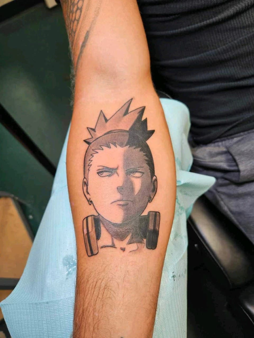 Anime + Black & Grey head tattoo on Forearm by 2nd_Circle_Tattoo_Co on TattMe