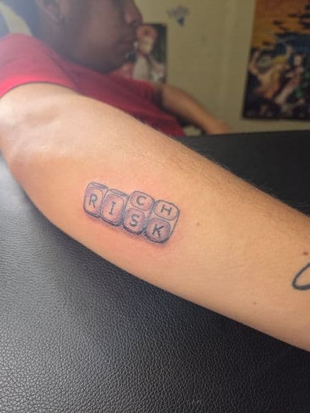 Lettering + Black & Grey letters tattoo on Forearm by 2nd_Circle_Tattoo_Co on TattMe