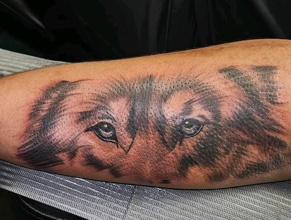 Realism + Black & Grey wolf tattoo on Forearm by 2nd_Circle_Tattoo_Co on TattMe