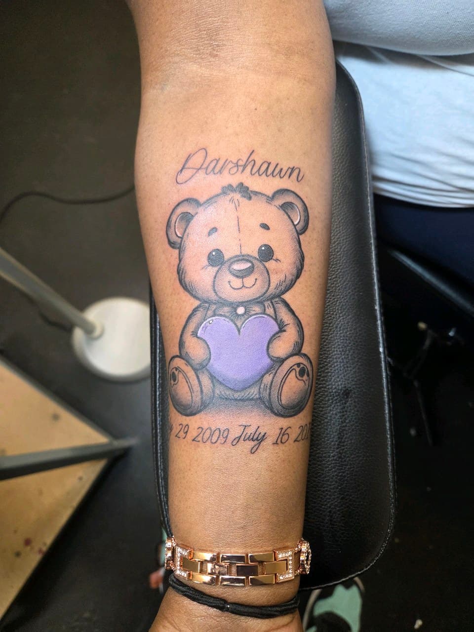 Illustrative + Black & Grey teddy bear tattoo on Forearm by 2nd_Circle_Tattoo_Co on TattMe
