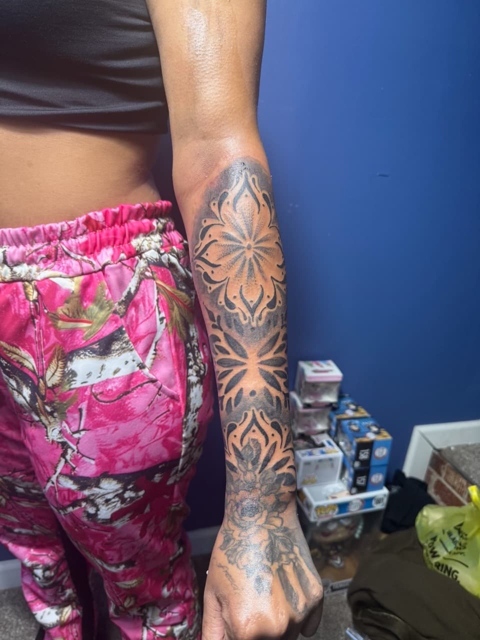 Black-work + Mandala patterns tattoo on Forearm by 32_Incc_STUDIOS_LLC. on TattMe