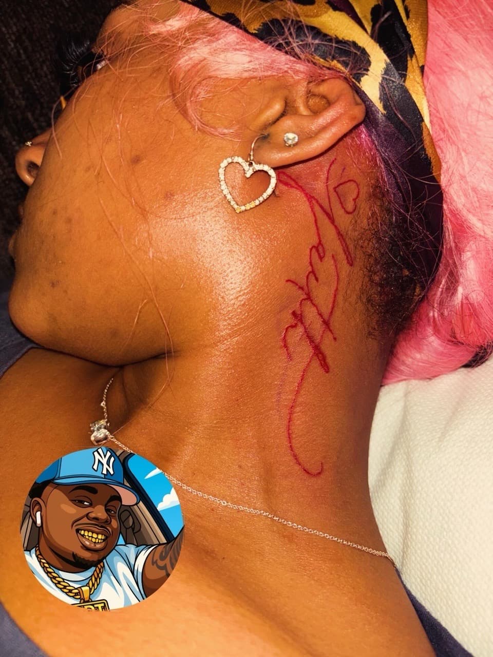 Lettering + Script faith tattoo on Neck (Side) by 32_Incc_STUDIOS_LLC. on TattMe