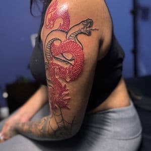 Japanese + Neo-Japanese dragon tattoo on Upper Arm by 32_Incc_STUDIOS_LLC. on TattMe