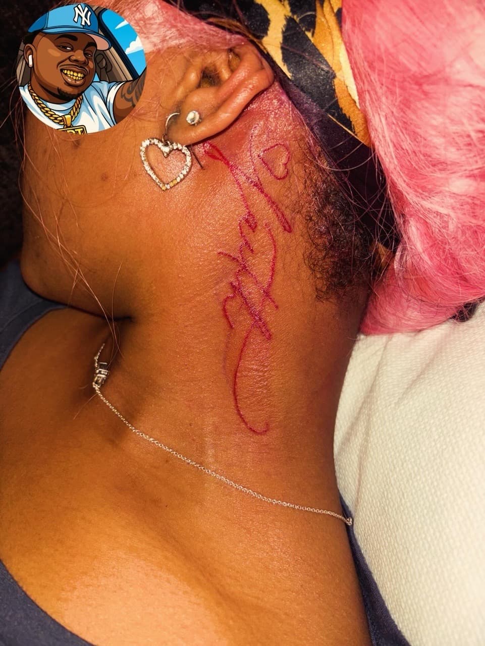 Lettering + Script lines tattoo on Neck (Side) by 32_Incc_STUDIOS_LLC. on TattMe