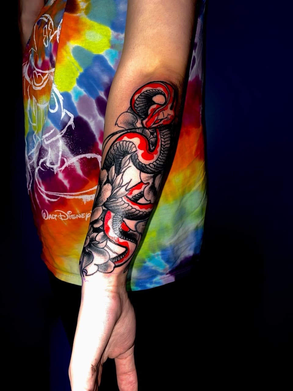 Japanese + Color snake tattoo on Forearm by 32_Incc_STUDIOS_LLC. on TattMe