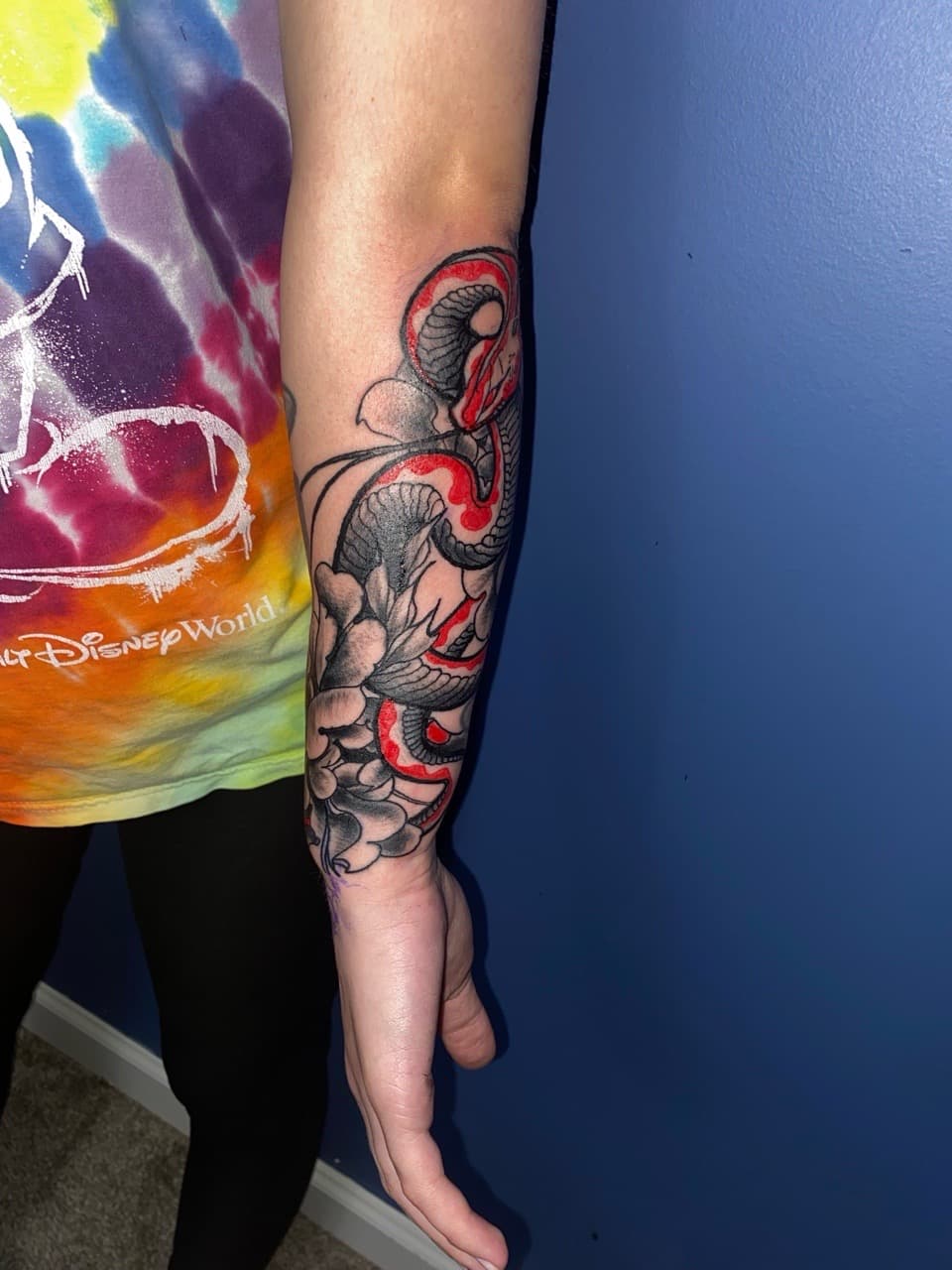 Japanese + Color snake tattoo on Forearm by 32_Incc_STUDIOS_LLC. on TattMe