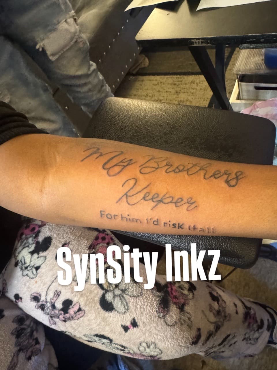 Lettering + Script quote tattoo on Forearm by SynSity_Inkz on TattMe