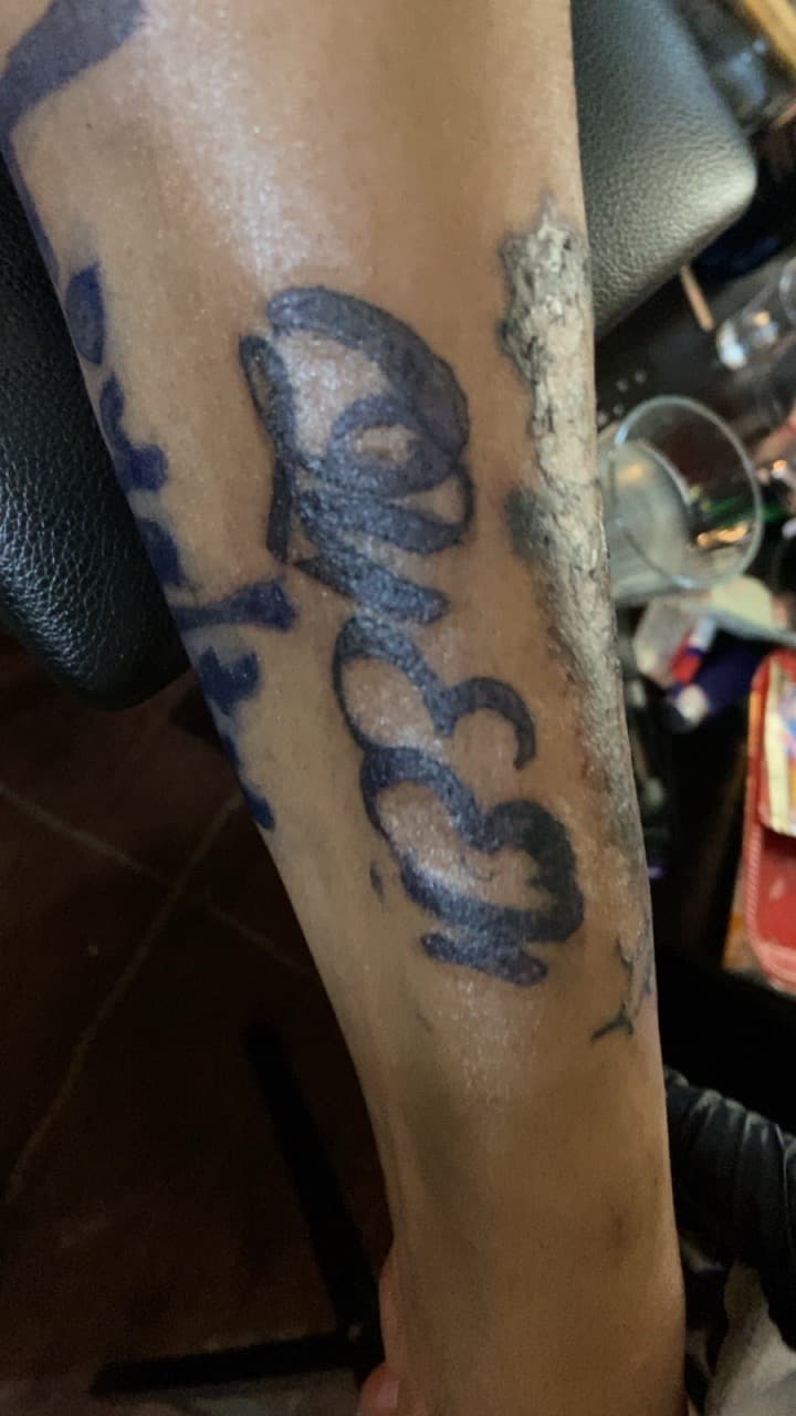 Lettering + Script skin tattoo on Forearm by THE_KREATERZ on TattMe