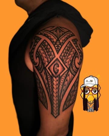Tribal + Polynesian tribal patterns tattoo on Upper Arm by Artbydabee on TattMe