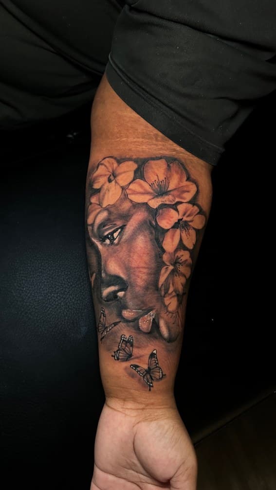 Realism + Portrait woman tattoo on Forearm by Leway_Tattoos on TattMe