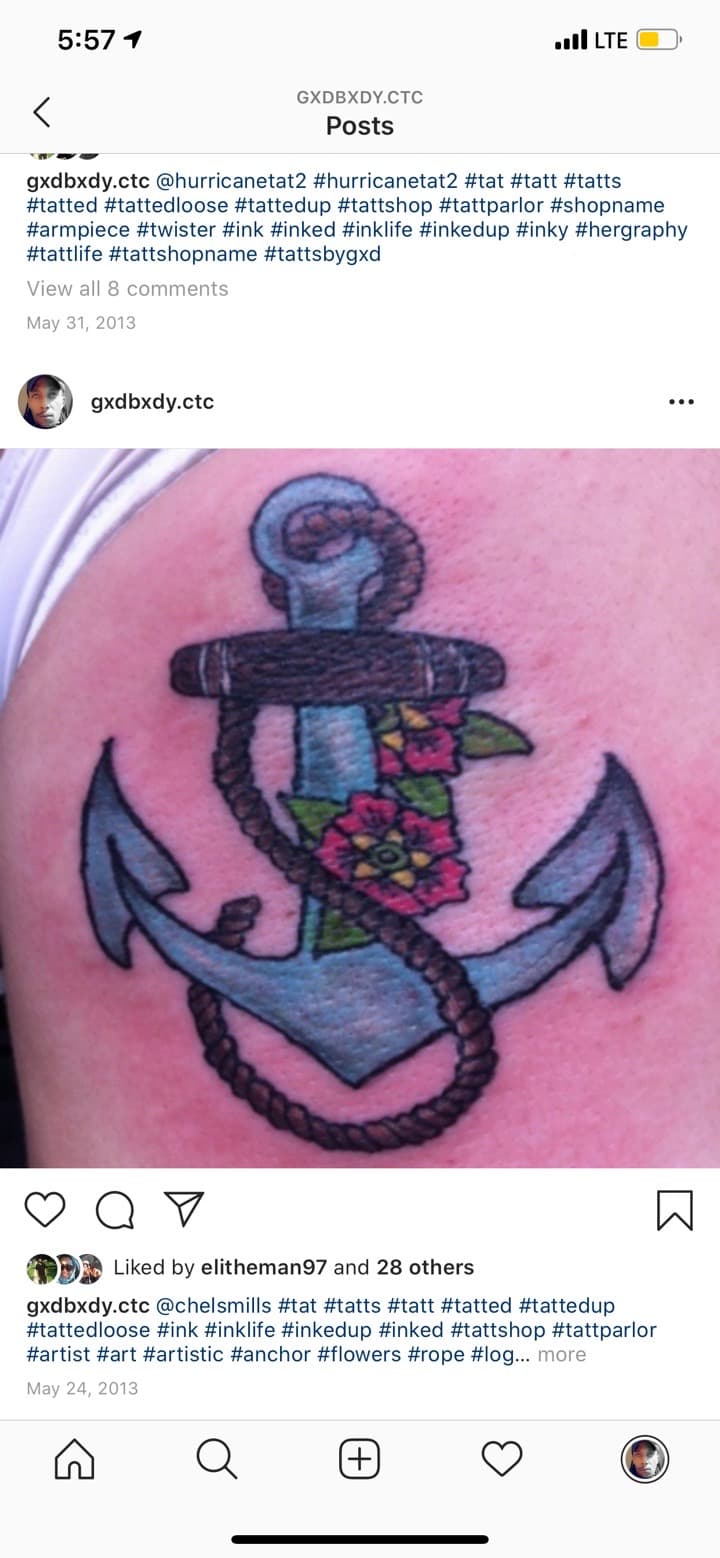 Traditional + American Traditional anchor tattoo on Upper Arm by Tattsbygxd on TattMe