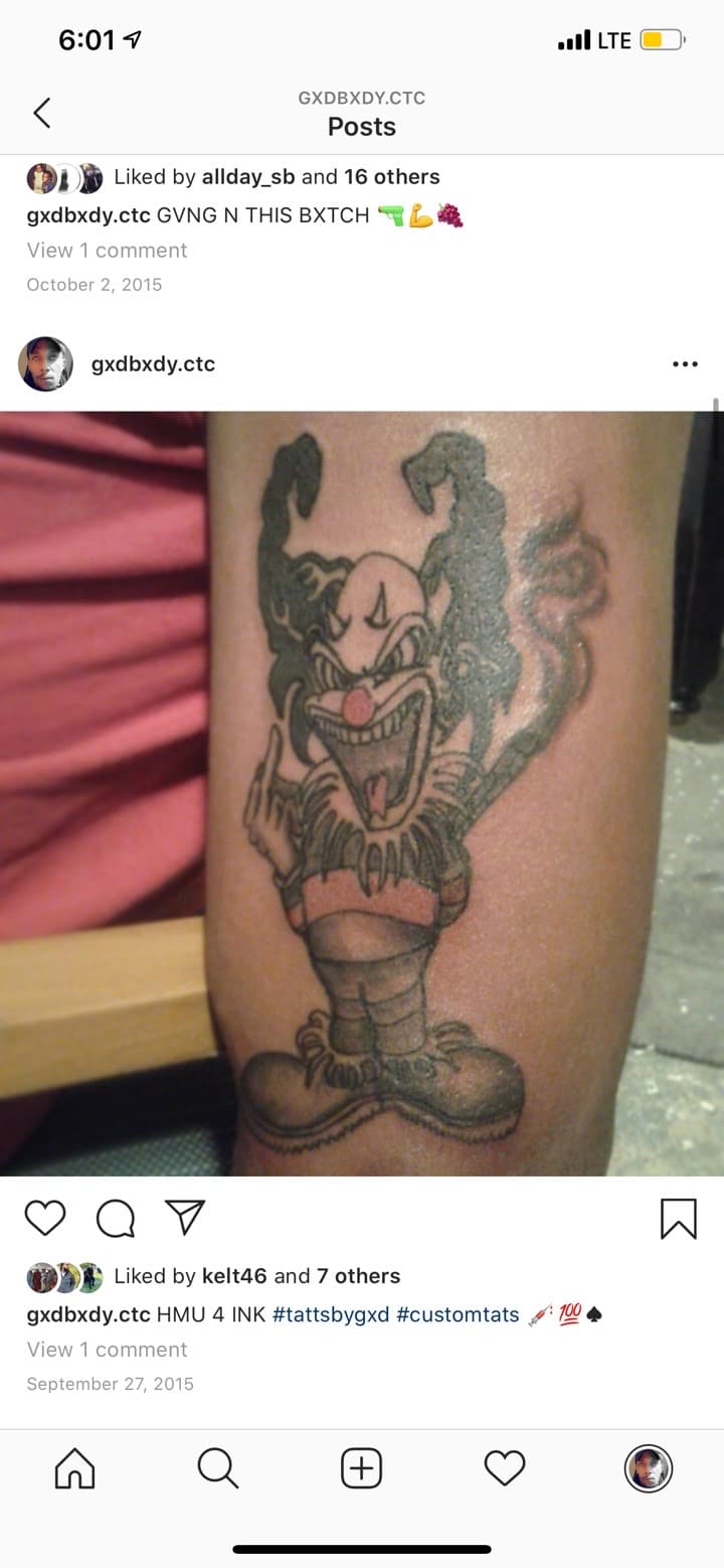 Cartoon + Illustrative clown tattoo on Upper Arm by Tattsbygxd on TattMe