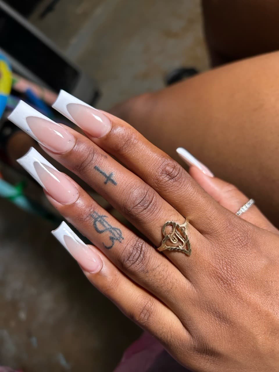 Minimalist + Fine Line cross tattoo on Fingers by Nya_inked_it on TattMe