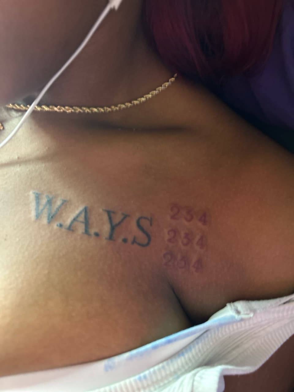 Lettering numbers tattoo on Chest by Nya_inked_it on TattMe