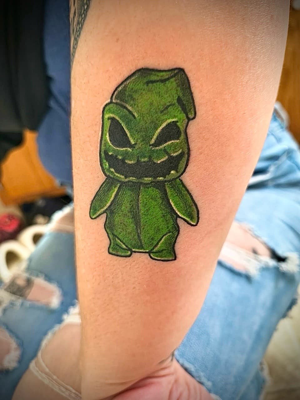 Cartoon + Pop Culture oogie boogie tattoo on Forearm by Taking_Art_2_The_Streets on TattMe