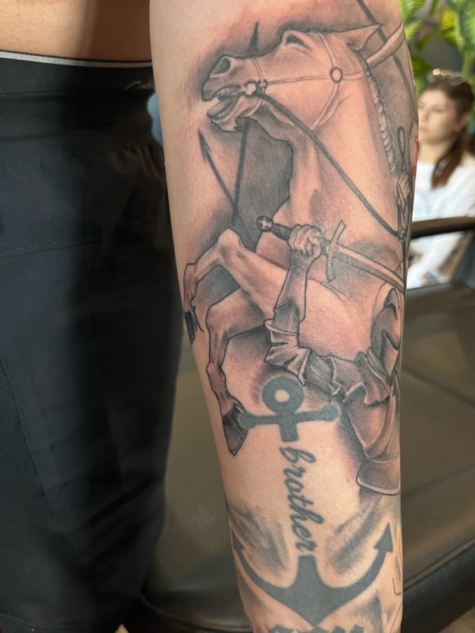 Black & Grey + Illustrative horse tattoo on Forearm by Tattoos_By_Kev_TBK on TattMe