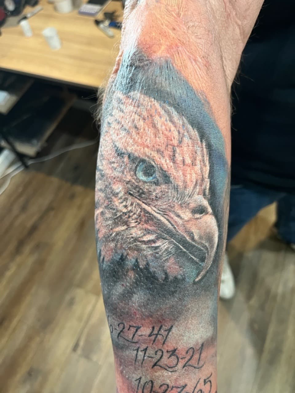 Realism + Color eagle tattoo on Forearm by Tattoos_By_Kev_TBK on TattMe