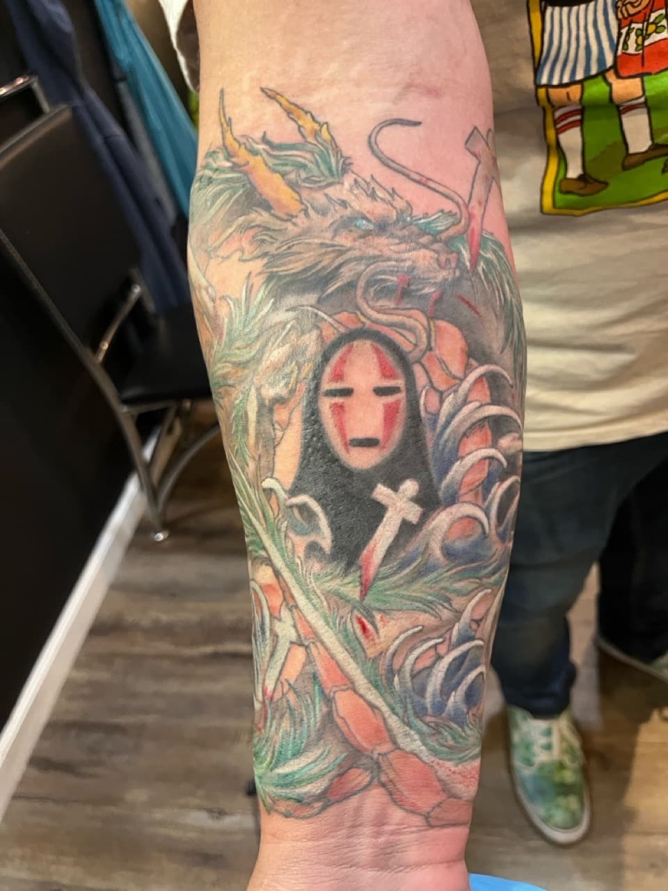 Anime + Color no-face tattoo on Forearm by Tattoos_By_Kev_TBK on TattMe