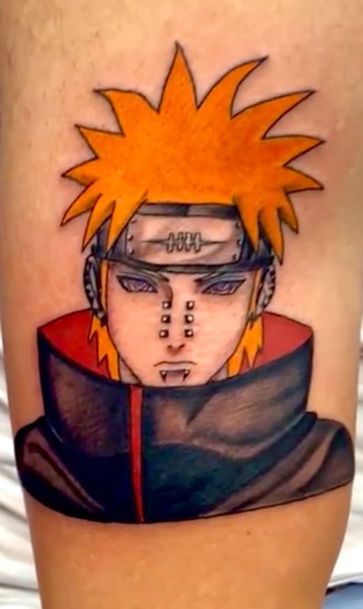 Anime + Color naruto tattoo on Upper Arm by KD_INKORPORATED on TattMe