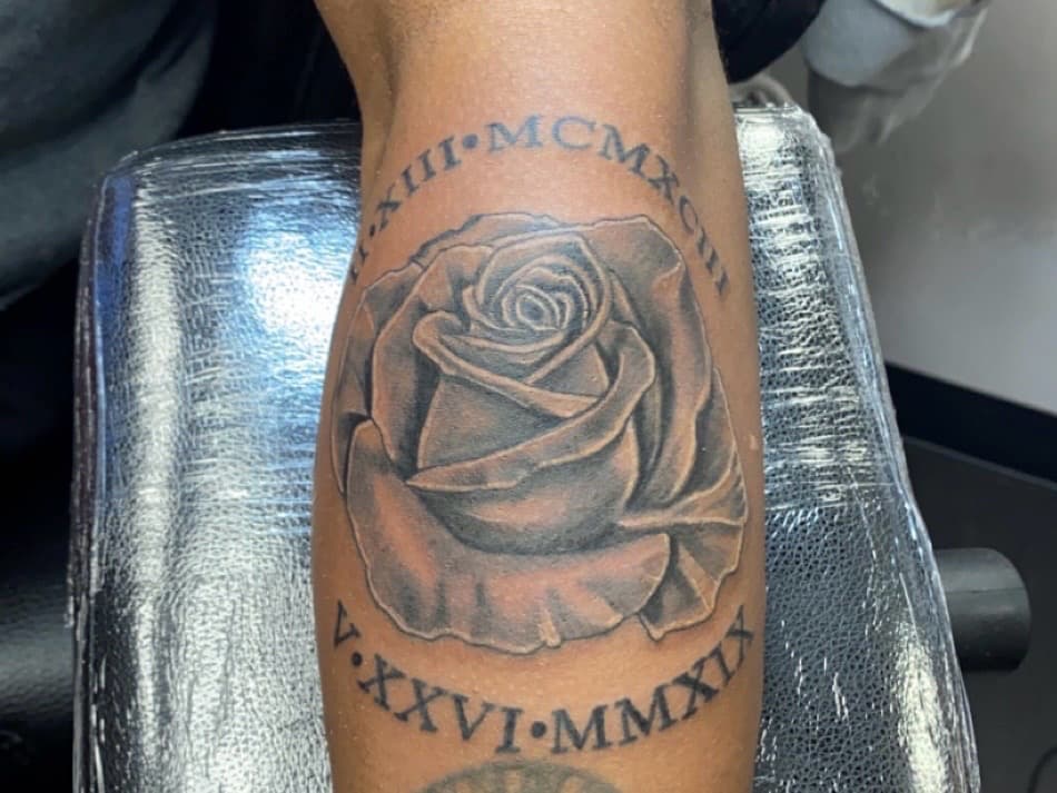 Black & Grey + Realism rose tattoo on Forearm by KD_INKORPORATED on TattMe
