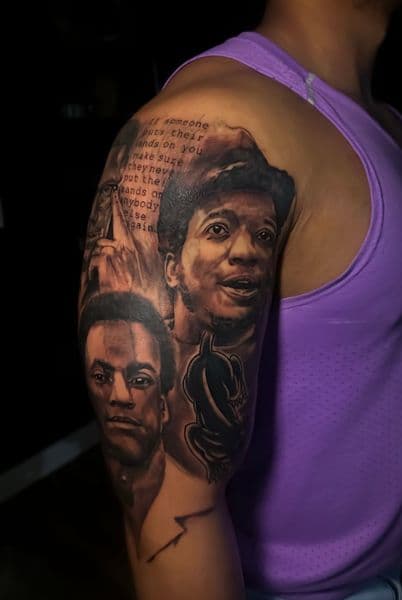 Realism + Black & Grey men tattoo on Half Sleeve by Incredible_Ink on TattMe