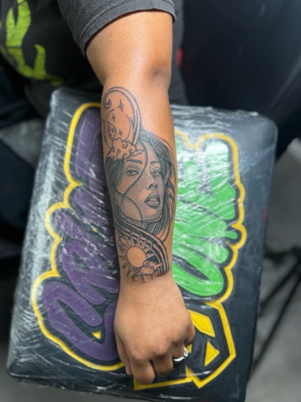 Fine Line + Black & Grey woman tattoo on Forearm by Edwaun_Randall on TattMe