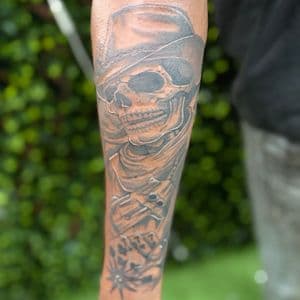 Black & Grey + Realism skull tattoo on Forearm by Edwaun_Randall on TattMe