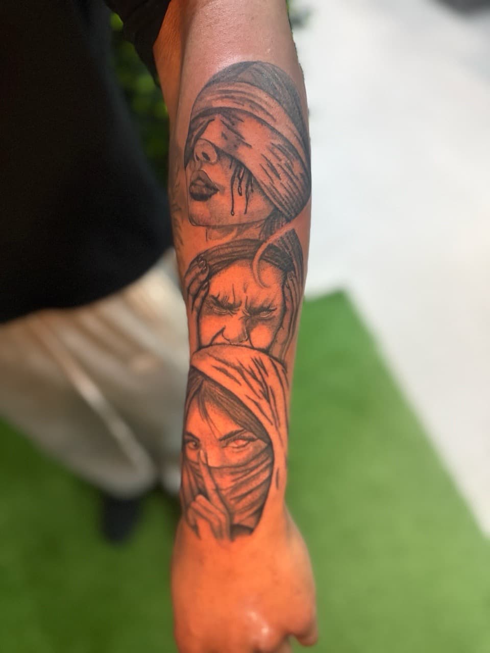 Black & Grey + Illustrative women tattoo on Forearm by Edwaun_Randall on TattMe