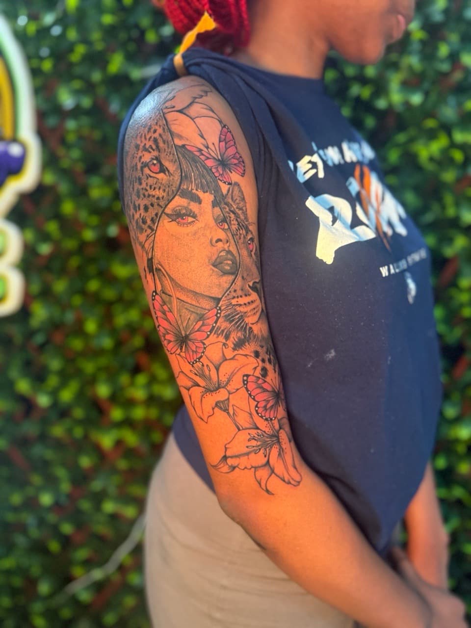 Realism + Illustrative woman tattoo on Half Sleeve by Edwaun_Randall on TattMe