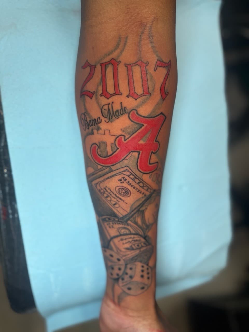 Lettering + Script year tattoo on Forearm by Edwaun_Randall on TattMe