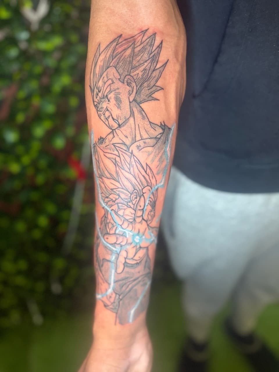 Anime + Illustrative vegeta tattoo on Forearm by Edwaun_Randall on TattMe