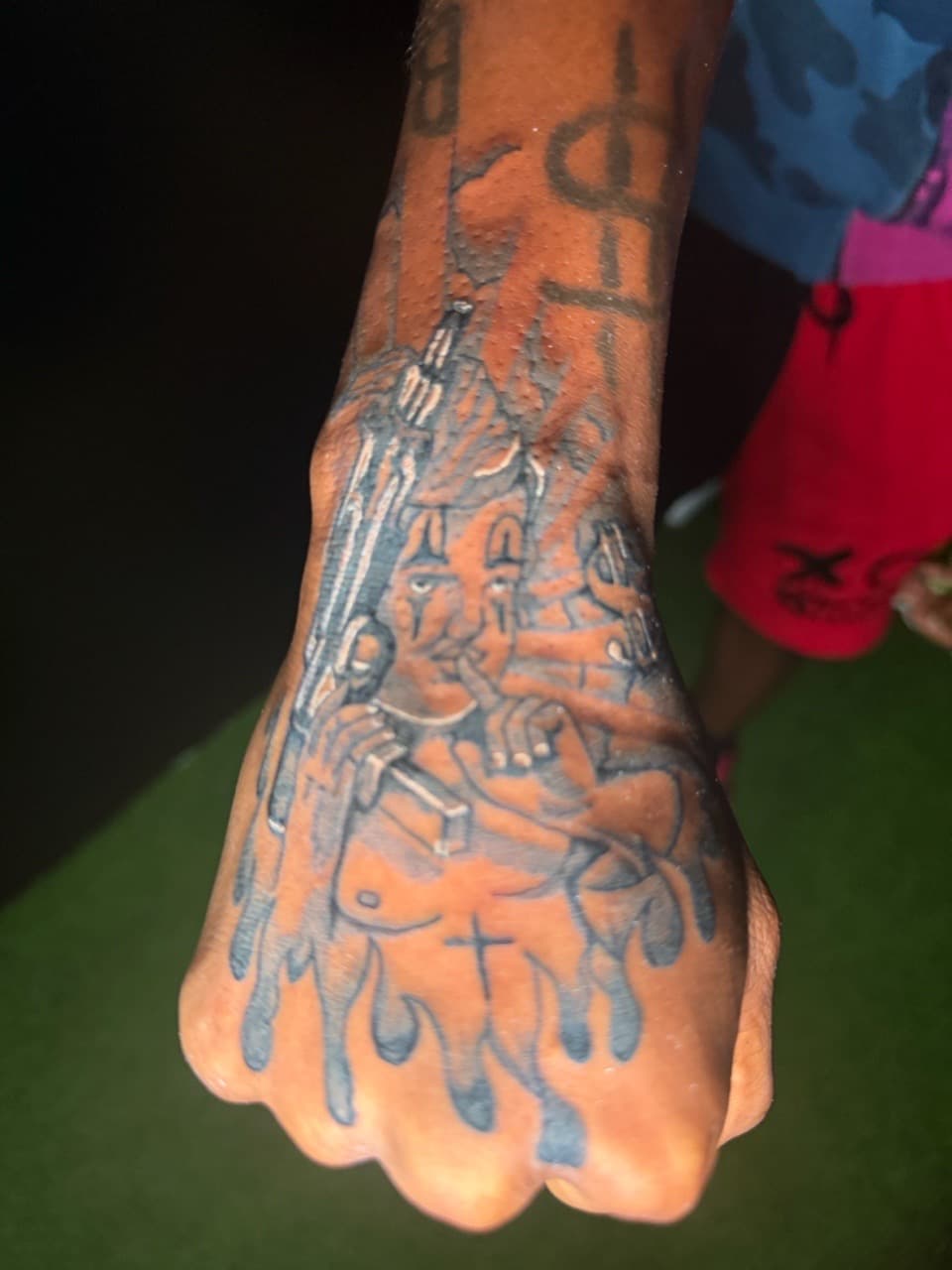 Black & Grey + Illustrative skeleton tattoo on Hand by Edwaun_Randall on TattMe
