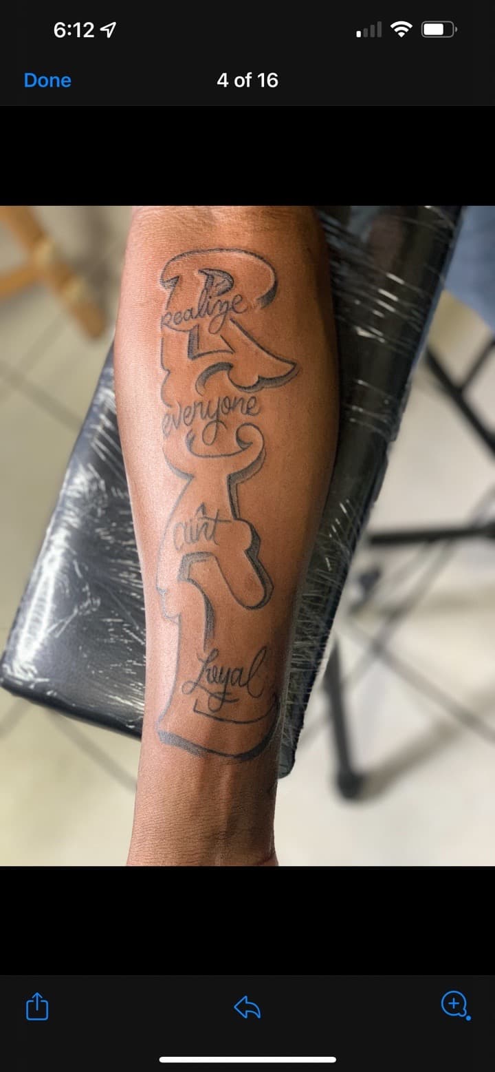 Lettering + Script words tattoo on Forearm by Mafia_Ink on TattMe