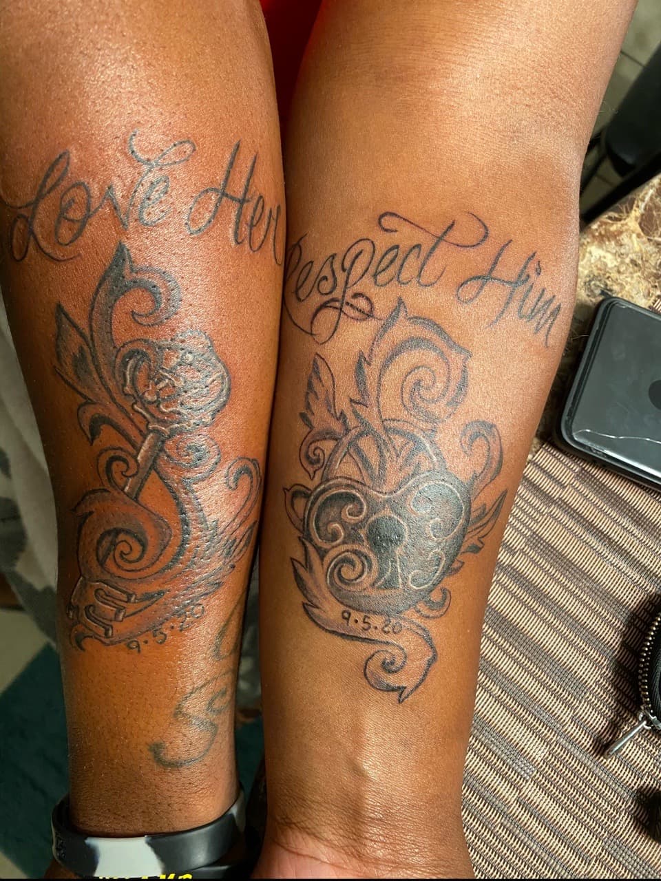 Script + Lettering key tattoo on Forearm by Mafia_Ink on TattMe