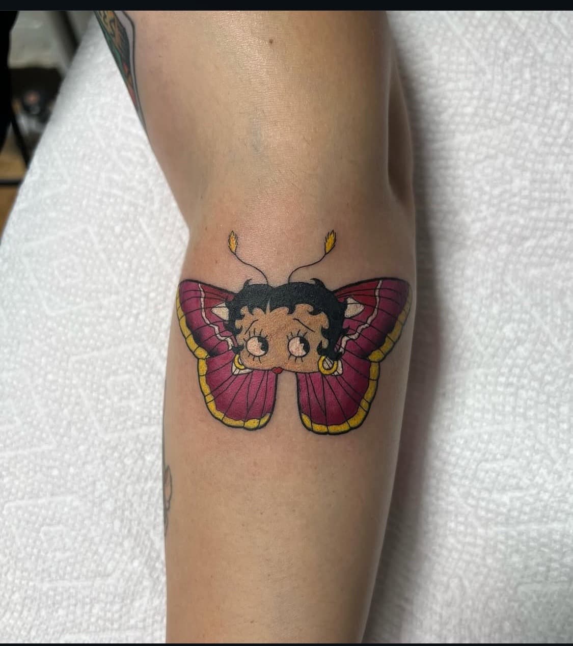 Pop Culture + Color betty boop tattoo on Upper Arm by abutattoo1 on TattMe