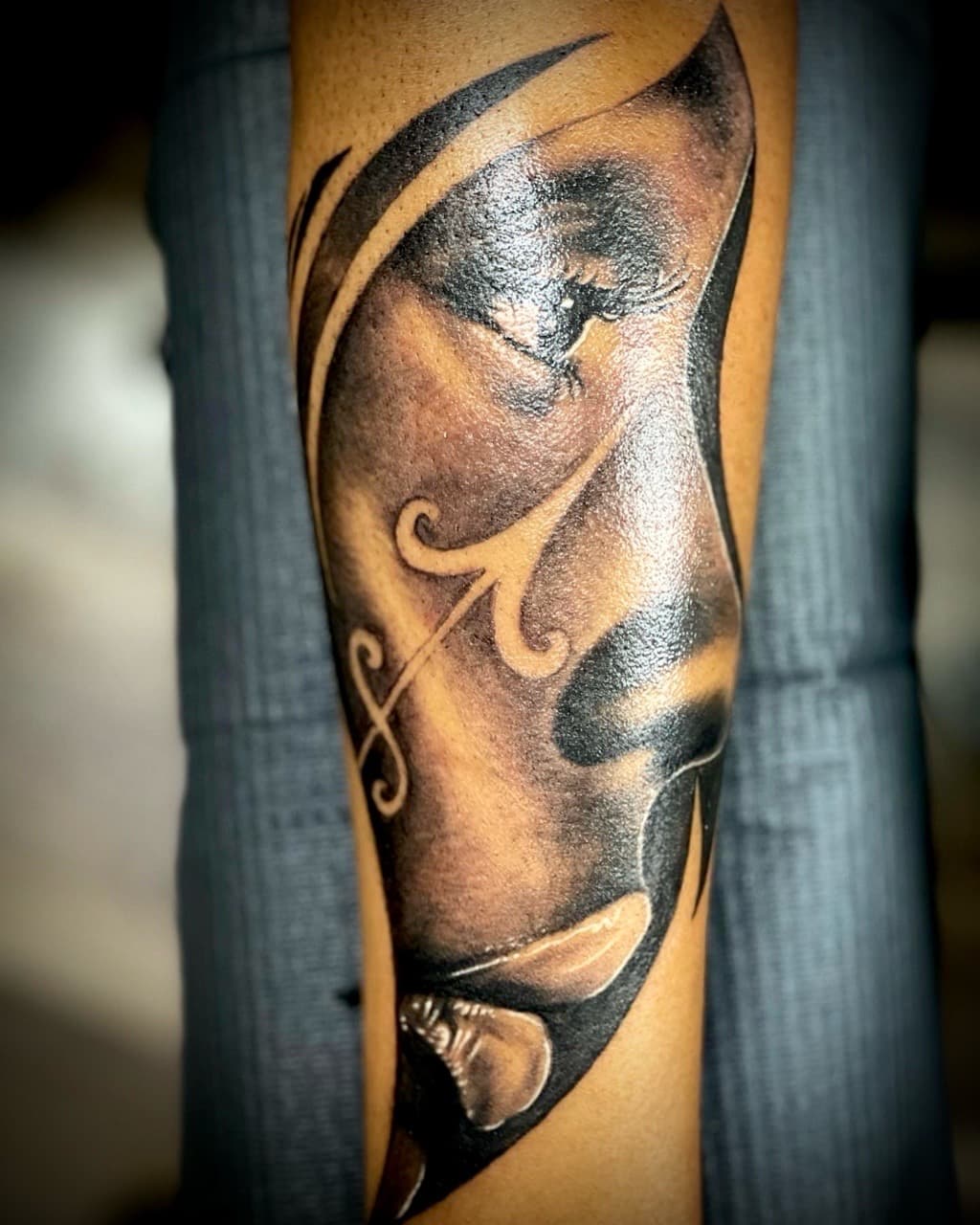 Black & Grey + Realism woman tattoo on Forearm by XRayVizionz on TattMe