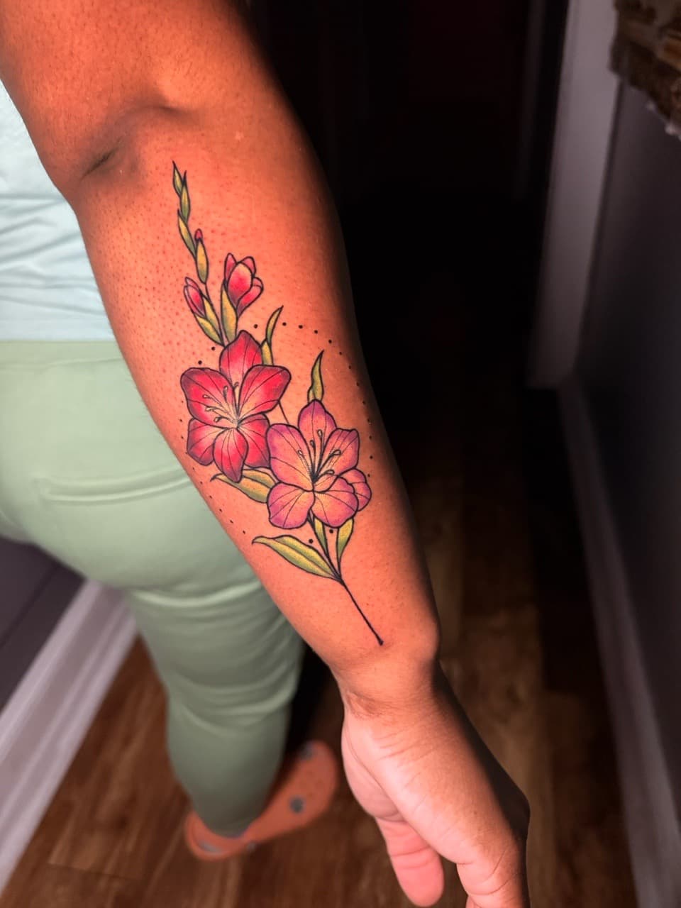Floral + Color flowers tattoo on Forearm by Ria_Rabitt on TattMe