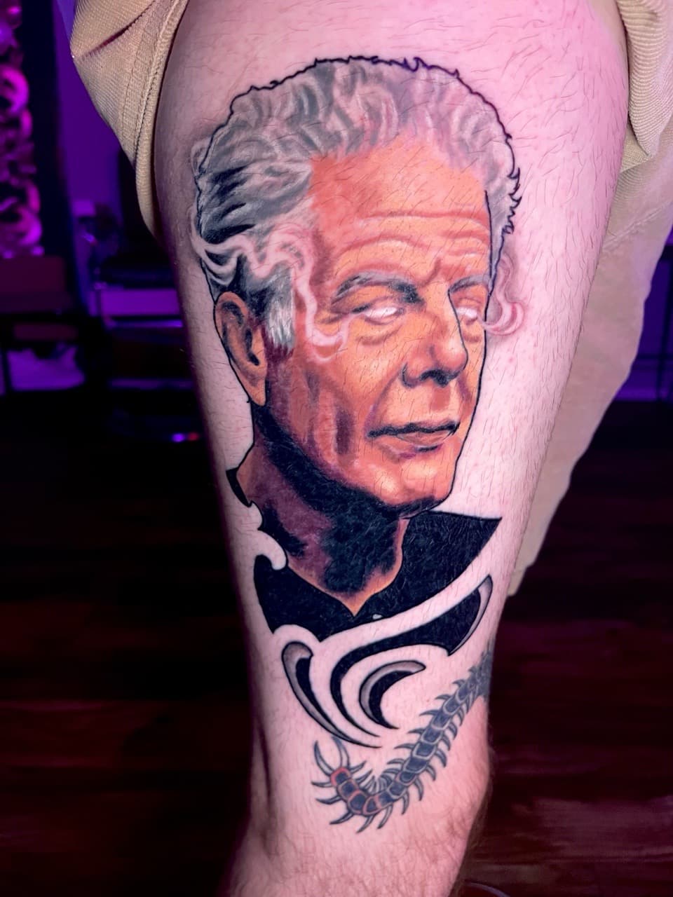 Realism + Portrait man tattoo on Thigh by Ria_Rabitt on TattMe
