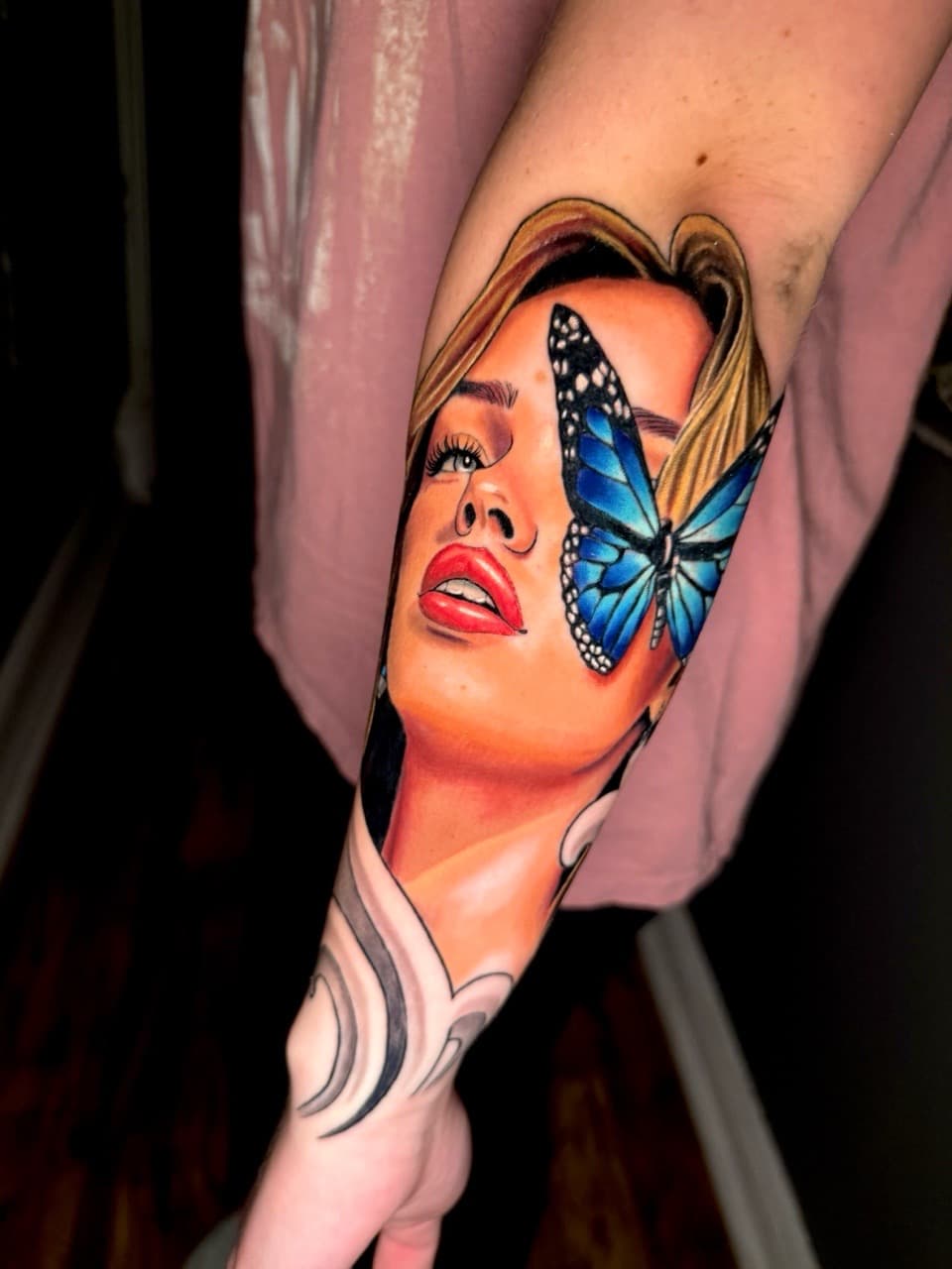Illustrative + Color woman tattoo on Forearm by Ria_Rabitt on TattMe