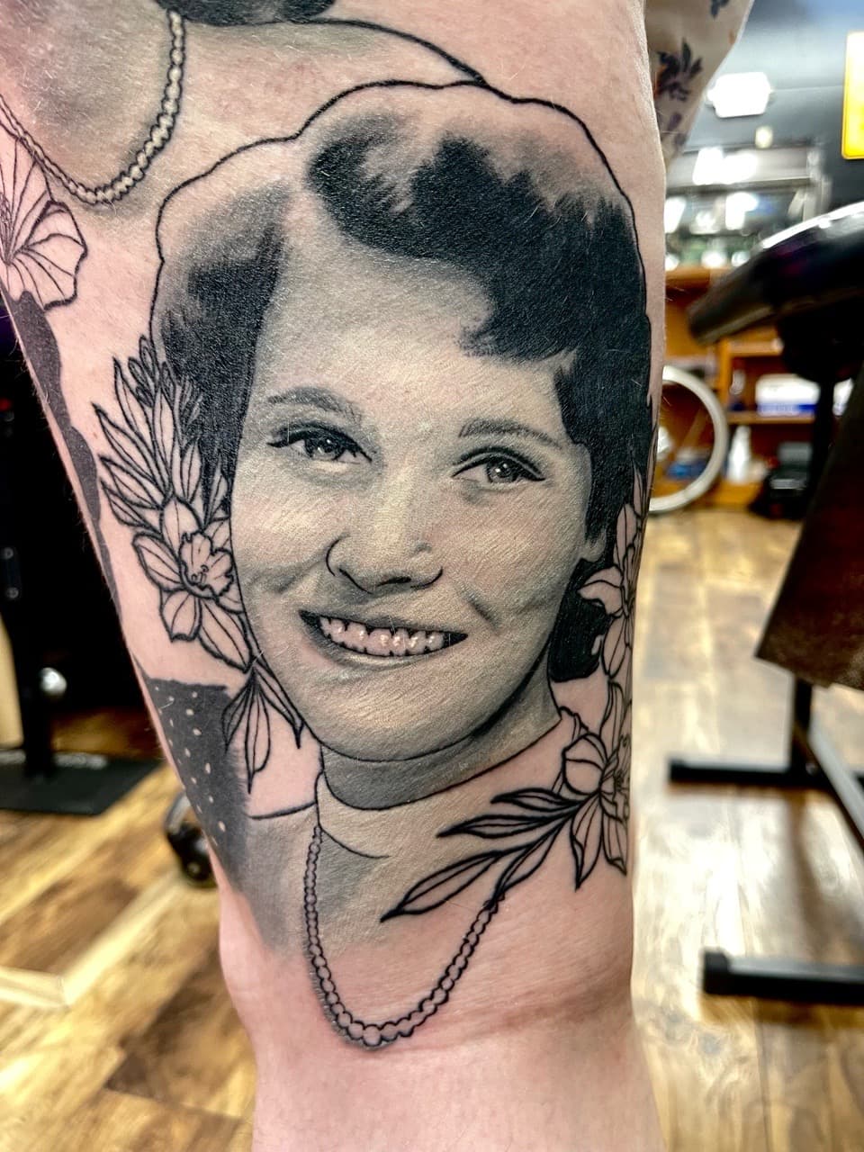 Realism + Black & Grey woman tattoo on Upper Arm by Ria_Rabitt on TattMe